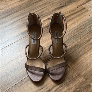 Steve Madden Bronze Strappy Heels